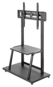 INTELLINET/MANHATTAN TV Cart - 1 TV - Height-Adjustable - 37 to 100in - Black