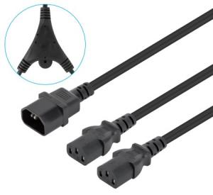 INTELLINET/MANHATTAN Power Cable Y-Splitter - 2x C13 to C14 - 1.8m