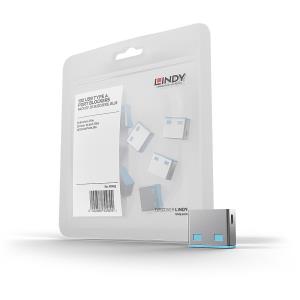 LINDY USB Port Blocker 10pack Blue (without Key)