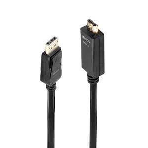 LINDY Cable - DisplayPort To Hdmi 10.2g - Black - 5m