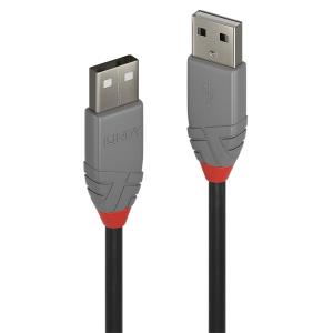 LINDY Cable - USB 2.0 Type A Male To Type A Male - Anthraline - 5m - Black