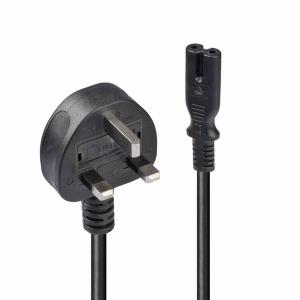 LINDY Extension Cable - Uk 3 Pin Plug To Iec C7 - 3m - Black
