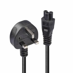 LINDY Extension Cable - Uk Mains 3 Pin Plug To Iec C5 - 1m