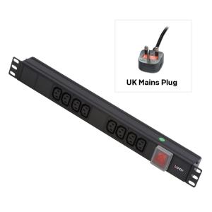 LINDY 1u 8 Way Iec Pdu 13a Plug To 8 X Iec Sockets