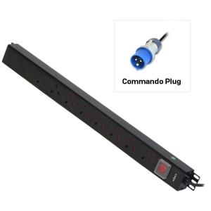 LINDY Vertical 8 Way Pdu 8x Uk Uk Sockets To 16a Commando Plug
