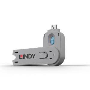 LINDY USB Type A Port Blocker Key Blue