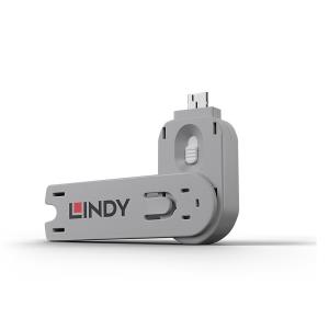 LINDY USB Type A Port Blocker Key White