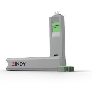 LINDY USB Type C Port Blocker Key-pack Of 4 Blockers Green