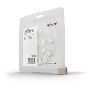 LINDY USB Type C Port Blockers Without Key -pack Of 10 Orange