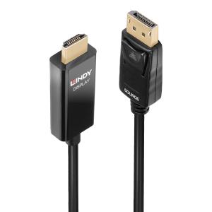 LINDY Cable - Active DisplayPort - Hdmi - Black - 2m With Hdr