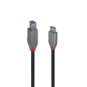 LINDY Cable - USB 3.2 - USB-c - USB-b - Anthraline  - 50cm (36665)