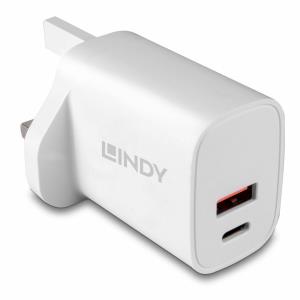 LINDY 20w 2-port A+c Charger Uk Plug