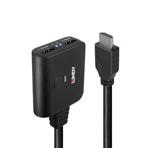 LINDY Splitter Cable - 4k60 - 2 Port Hdmi