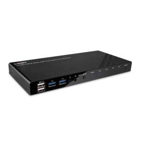 LINDY KVM Switch Hdmi 4k60 USB 3.0 Audio 4 Port