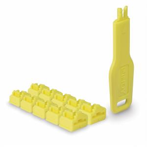 LINDY Rj-45 Port Blockers - Pack Of 10 Yellow