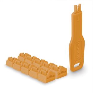 LINDY Rj-45 Port Blockers - Pack Of 10 Orange