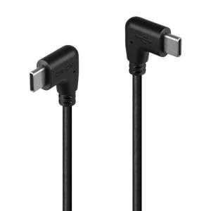 LINDY Cable - USB-c Male - USB-c  Male - 1m - 2 X 90 Degree Right Angle Black