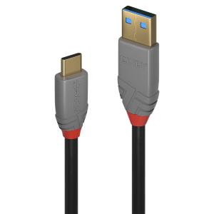LINDY Cable USB 3.2 - USB-a Male - USB-c  Male - 2m - Anthraline With Power Delivery
