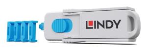 LINDY Hdmi Port Blockers Key Blue - Pack Of 4