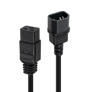 LINDY Mains Cable  - C14 - C19 - 1m - Black