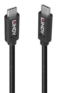LINDY Cable - USB-c - USB-c - 50cm 20gbps Grs - Black