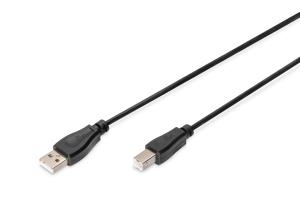 DIGITUS USB Connection Cable Type A - B M/m 1.8m USB 2.0 Compatible (ak-300102-018-s)