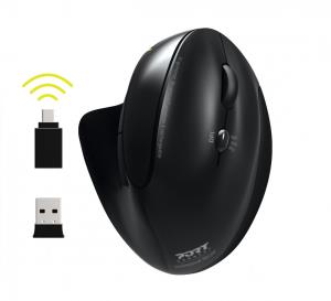 PORT DESIGNS Mouse Ergonomic Rechargeable Bluetooth Right Handed