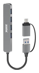 PORT DESIGNS HUB USB-C / USB-A to 4 ports USB-A 3.0 5Gbps