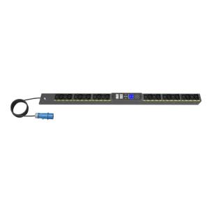 EATON CORPORATION Managed G4 Rack PDU, 0U, 22.5U, IEC-60309 input, 3m cord, 1ph, 3.7kW, 16A, 200-240V, 24 outlets (12)C13, (12)C39