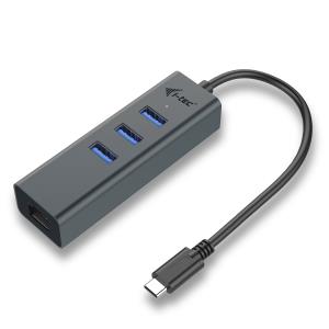 I-TEC ELECTRONICS USB-c Metal Hub 3 + Glan 3 Port Hub + Ethernet Adapter