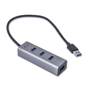 I-TEC ELECTRONICS Metal Hub 4 Port USB 3.0 LED Grey