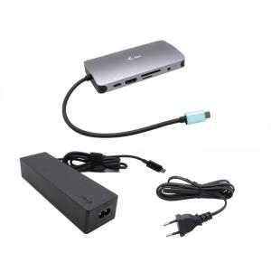 I-TEC ELECTRONICS Bundle Docking Station Nano Dock Metal - USB-c Hdmi / Vga / Lan - Power Delivery 100w + Charger 100w