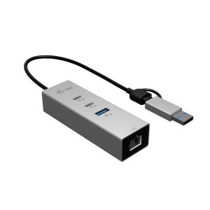 I-TEC ELECTRONICS USB-c/USB-a Metal Hub 3 (2x USB-c, 1x USB-a) Port + 2.5glan