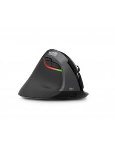 URBAN FACTORY Ergo Pro - Ergonomic Vertical Bluetooth 5.0 And Wireless 2.4 GHz Mouse For The Left-handed