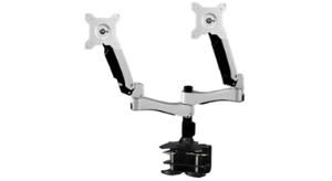 AMER NETWORKS Articulating Dual Monitor Clamp Grommet