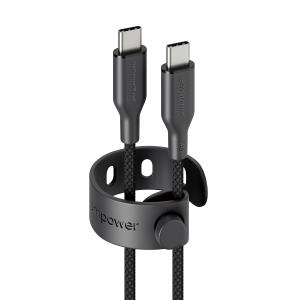 PANZERGLASS Data Transfer Cable - Racing USB-C to USB-C 240W USB 2.0 1.2M Space Black