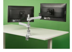 R-GO TOOLS Zepher 4 Twin Monitor Arm Silver