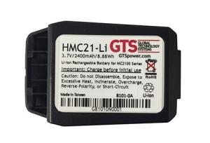 GLOBAL TECHNOLOGY SYSTEMS Mc2100 Rechargeable Battery 3.7v 2400 Mah Btry-mc21eab0e