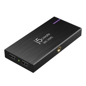 J5CREATE 4k Game Capture Station - 1x USB-c Female - 1x USB-c 1x Hdmi (in) 1x Hdmi (out) 2x 3.5 Mm (audio/ Mic In) - Black
