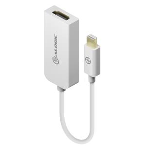 ALOGIC Premium Mini DisplayPort to HDMI Adapter - Male to Female - WHITE - 15cm