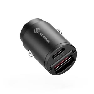 ALOGIC Rapid Power 30w Car Charger 1X USB-C Port 1X USB-A Port