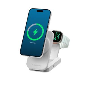 ALOGIC Flip 2-in-1 Qi2 Fast Wireless Charging Stand - White